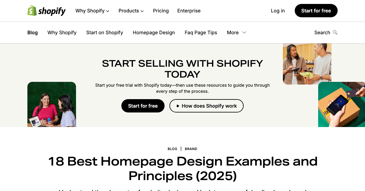 Shopify homepage updates for DTC food brands cover